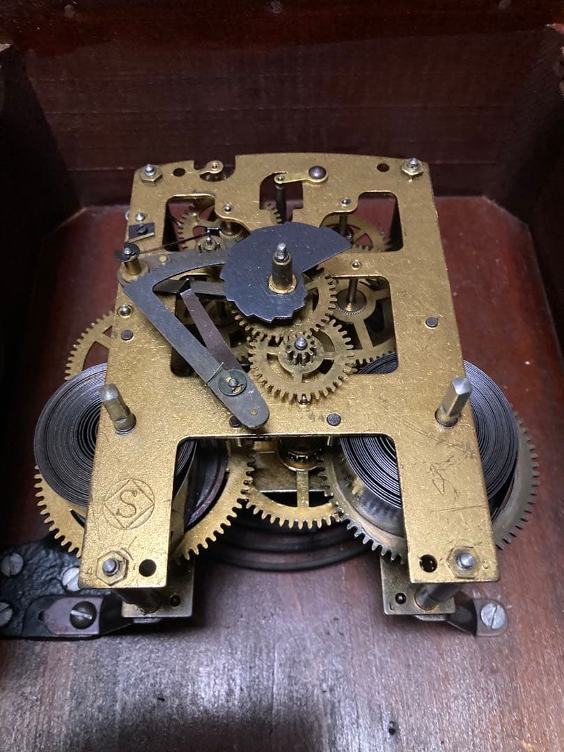 修復品 精工舎 8日巻 宮型柱時計　稼働中 廉売なので値引不可