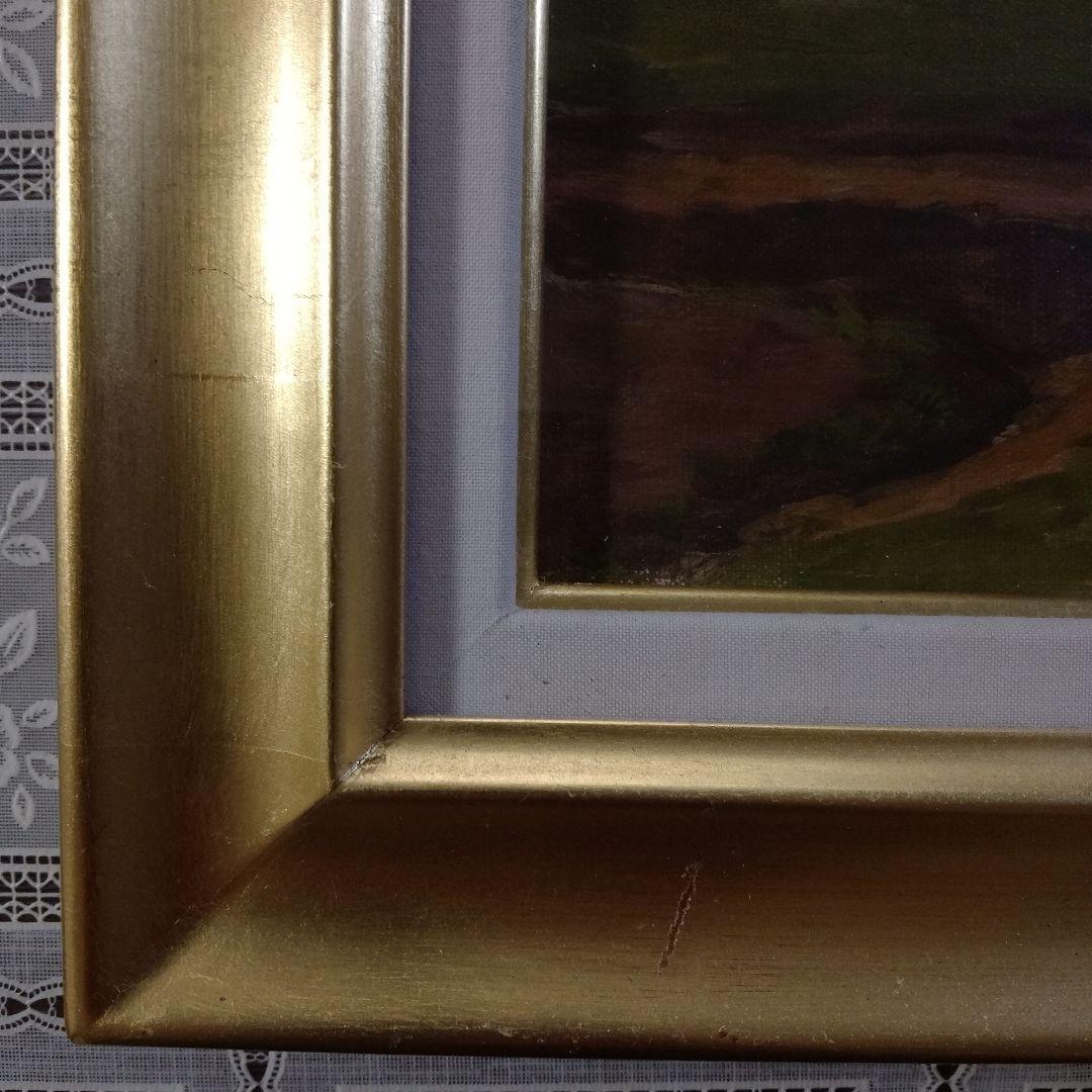 佐々木英夫（日本山林美術協会名誉会長）油彩画15号『早春の山里』1947年製作