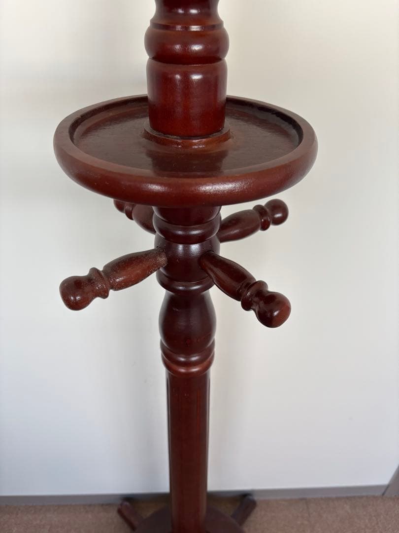 木製クラシックコートハンガー 傘立て付き