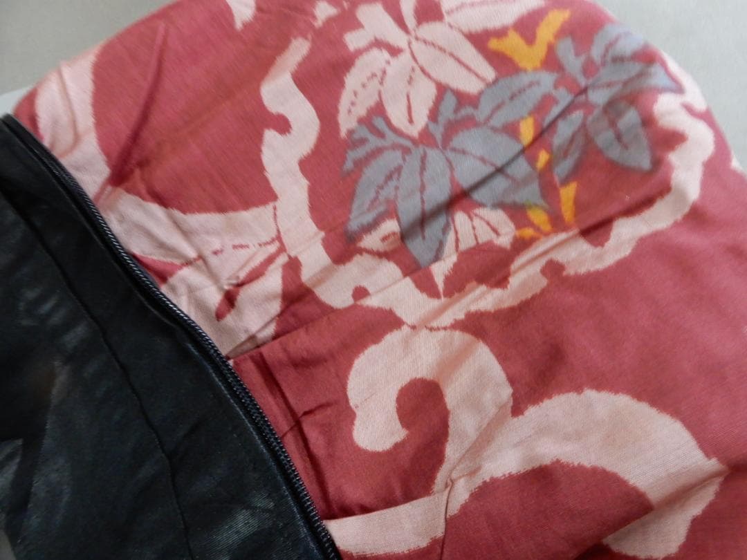 正絹・未使用品・ファスナー付・大きな古布の創作バック・カラフル・楽しいバック