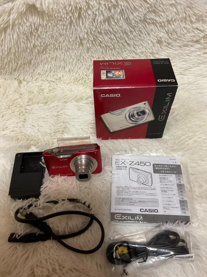 【動作確認済】CASIO EX-Z450 デジタルカメラ レッド 赤