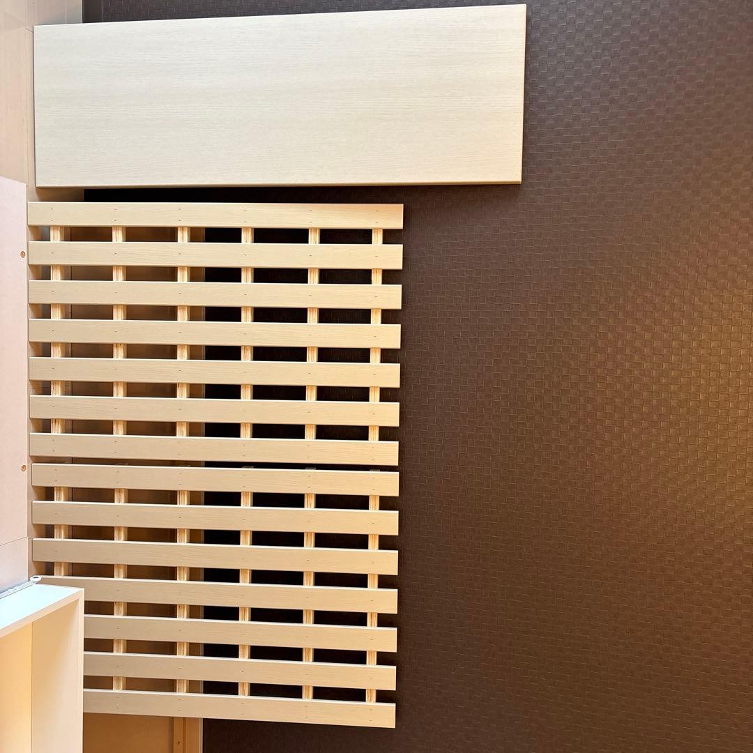 セミダブルベッドフレーム ヘッドボード付き 収納