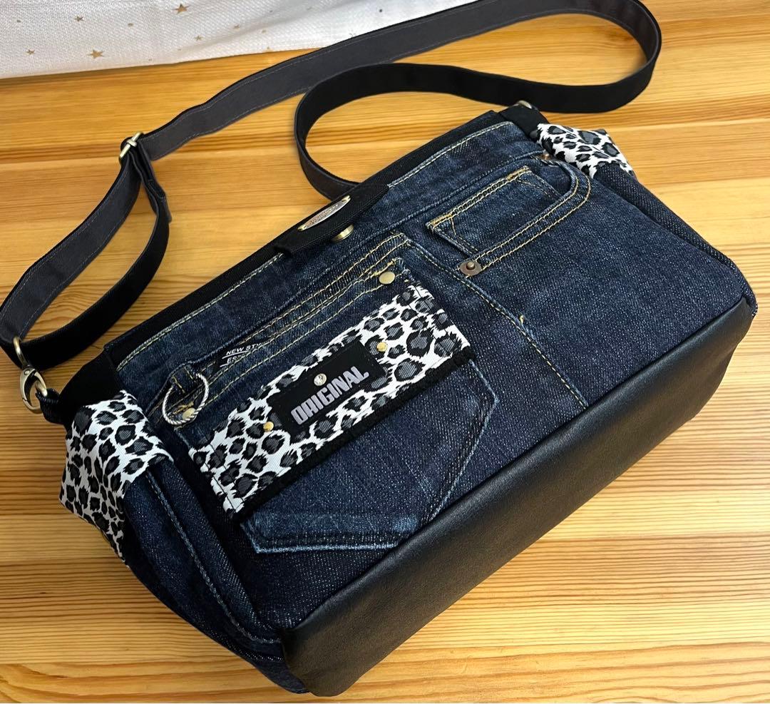 デニムリメイクバック（M）No.731☆ショルダーバッグ