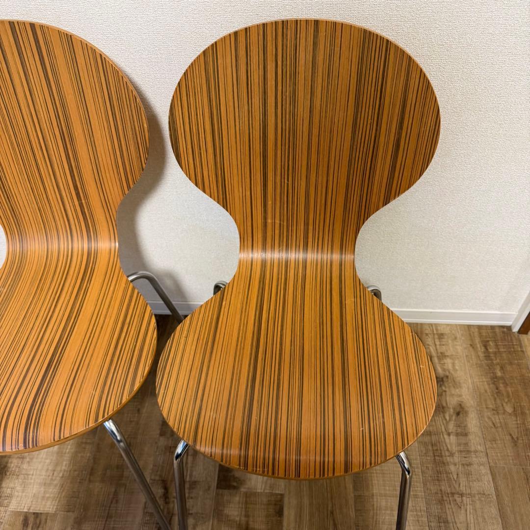 木製 スタッキングチェア 2脚セット