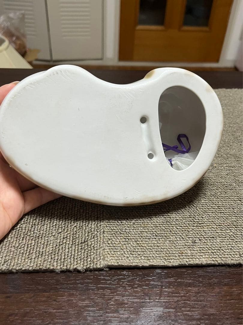 希少　吉井九二作 白三毛猫　陶器猫ちゃんの枕