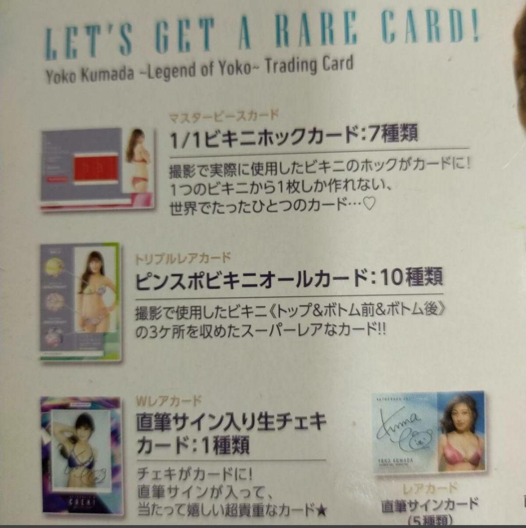 熊田曜子　トレーディングカード　レジェンド　オブヨウコ　内袋6パック未開封品