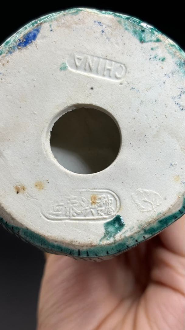 中国美術 古玩 色絵陶人形 陶器人形 高さ約25cm 置物 オブジェ 古董品