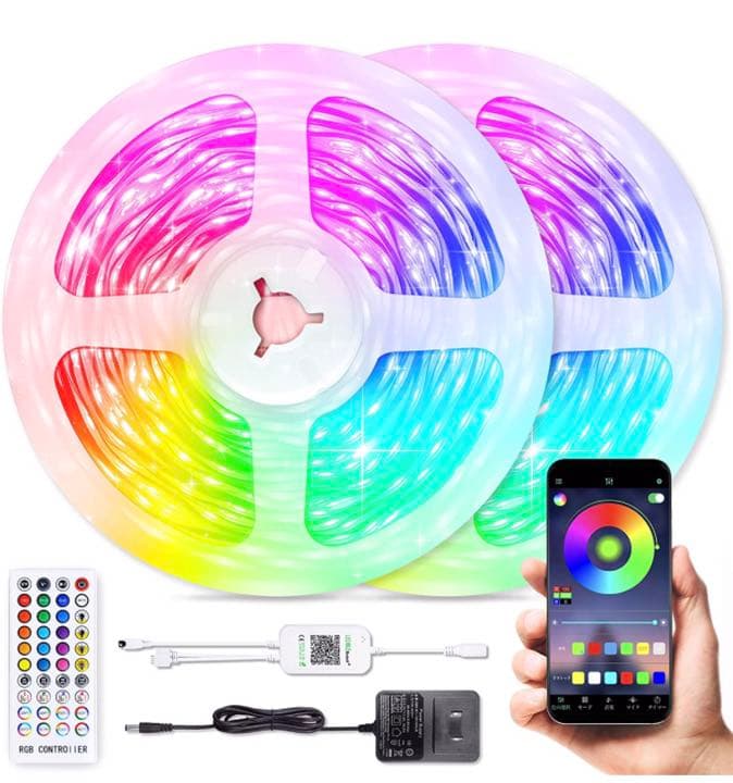 LEDテープライト スマホ制御 10m×２本