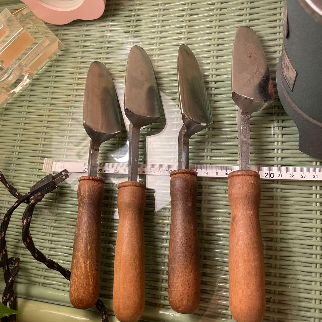 ハタミシン 自動電化鏝 コテ 電気裁縫鏝 昭和レトロ アイロン　4本