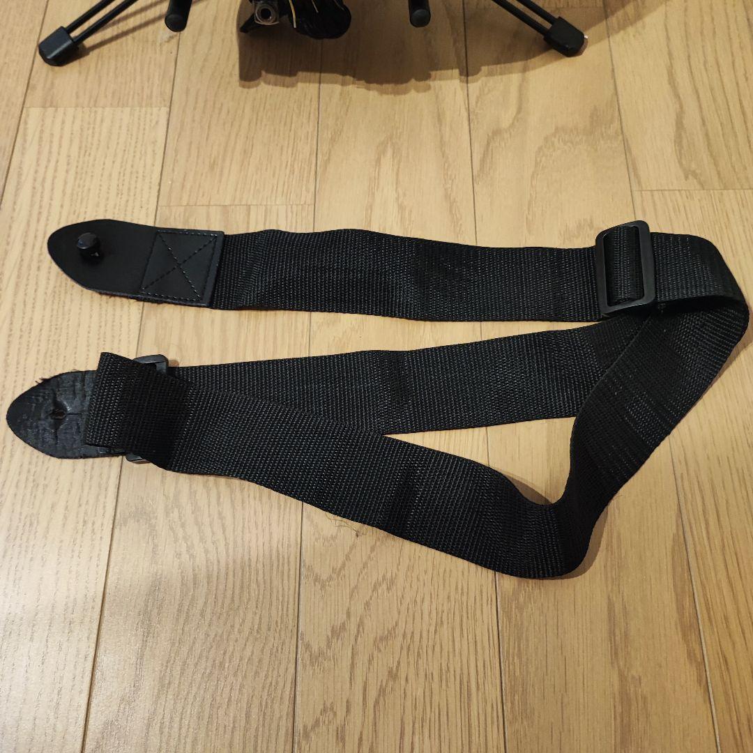 津軽三味線フルセット 皮破れなし 鼈甲撥(一枚甲)・消音駒・チューナー付