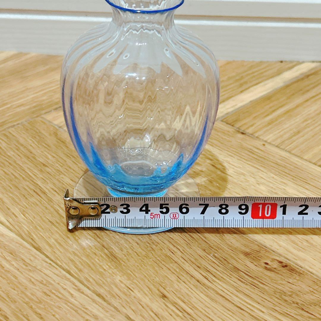 Baccarat バカラ　アクアレーユ一輪挿し　ブルー