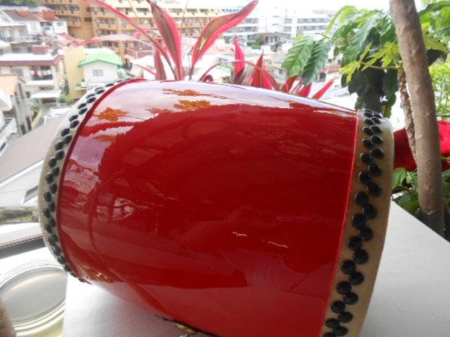☆限定未使用(送料無料)14.980円Nエイサー小太鼓24cm*31cm 撥付