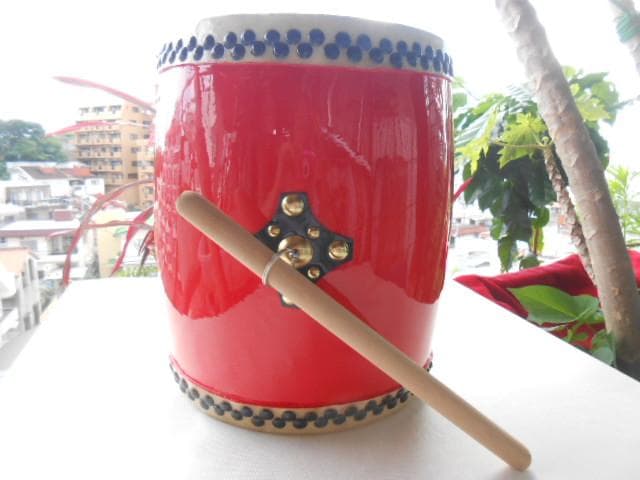 ☆限定未使用(送料無料)14.980円Nエイサー小太鼓24cm*31cm 撥付