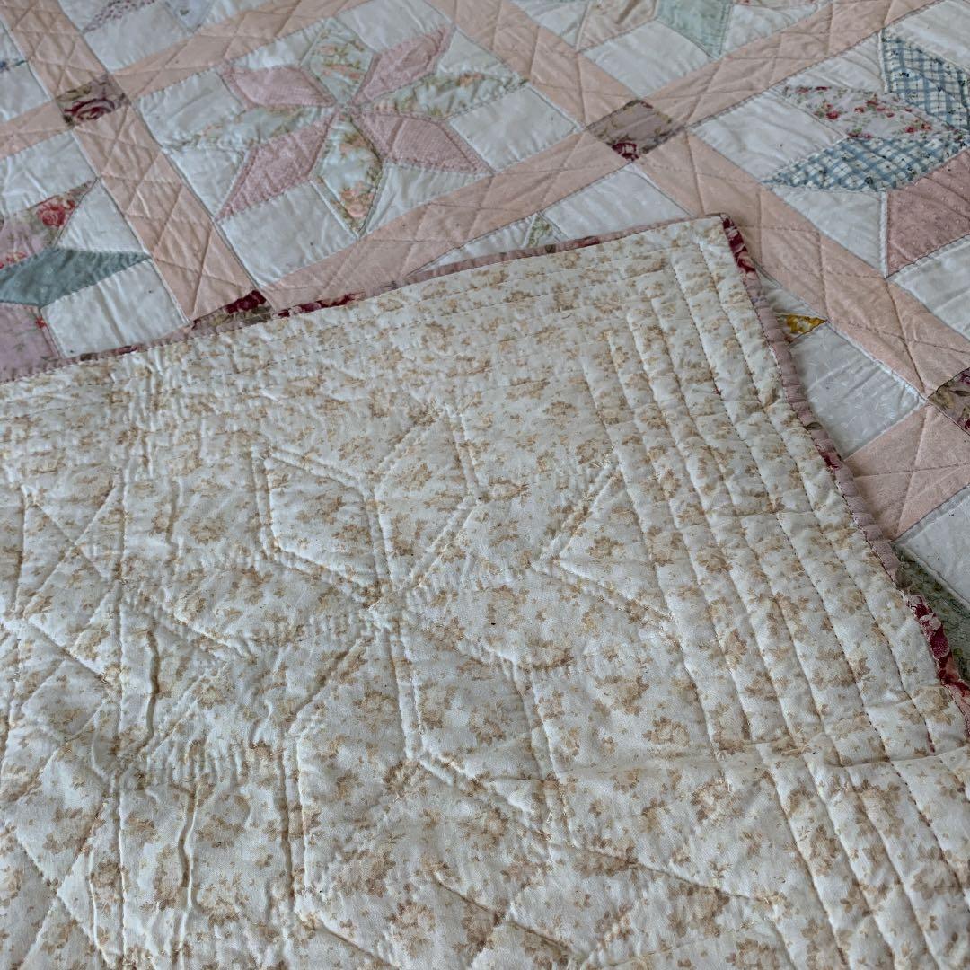 パッチワーク　ベッドカバー　マルチカバー