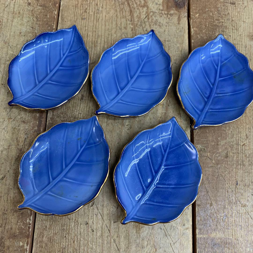 E-壁 【和食器】箸置き 豪華12点セット（蝶・木の葉・小石風）専用箱付き