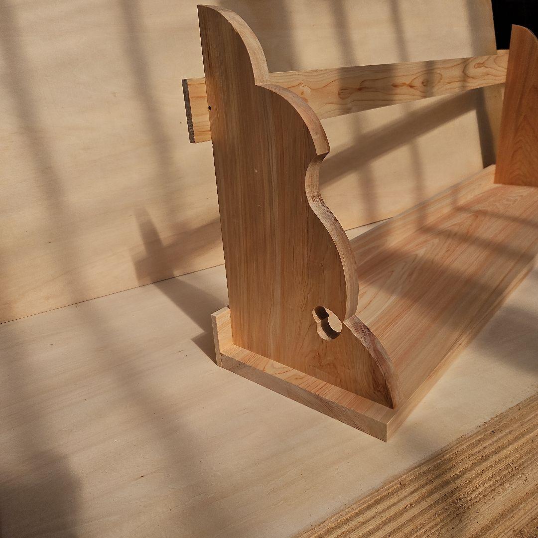 神棚台木製シンプル棚 約130.7cm