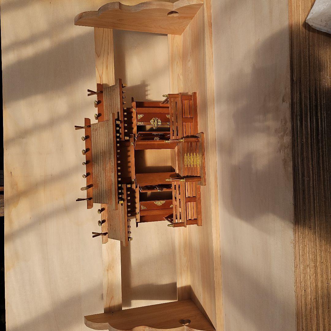 神棚台木製シンプル棚 約130.7cm