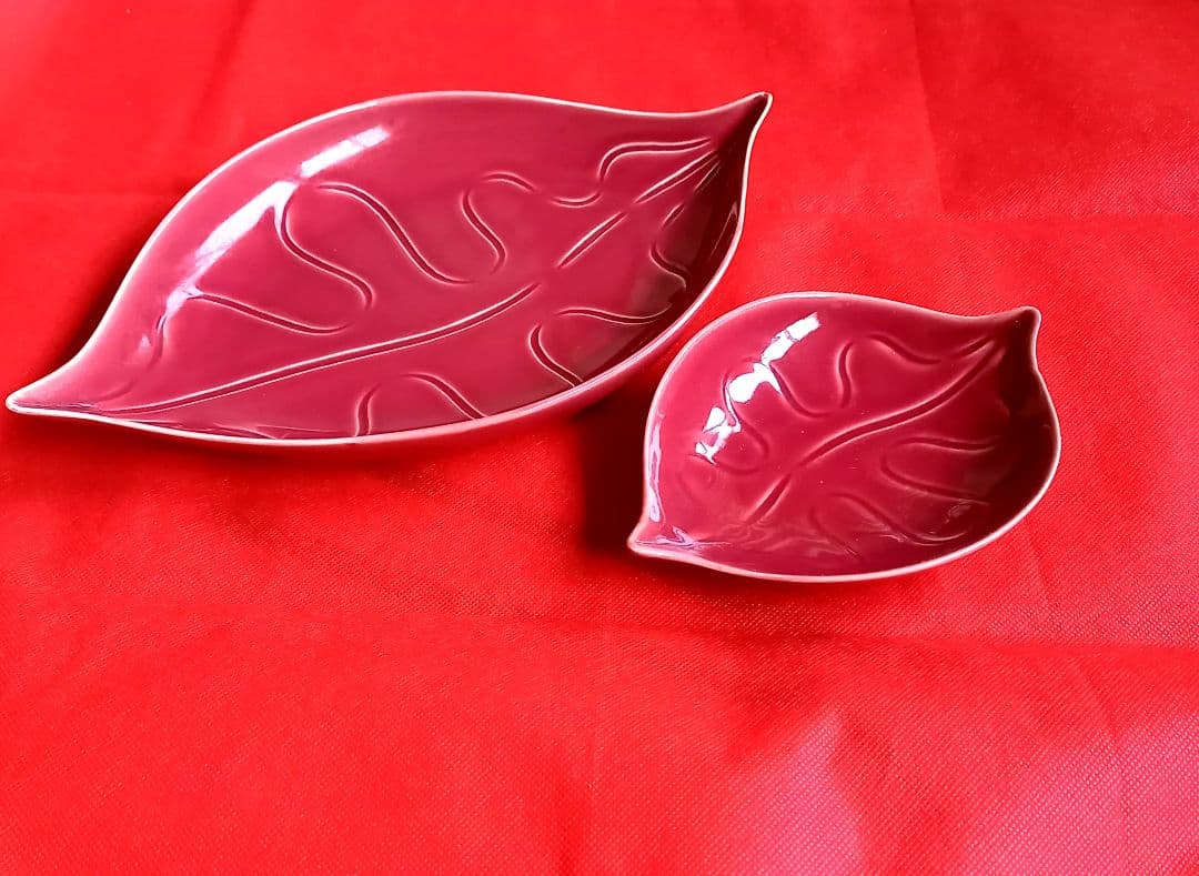 レトロ　SHOFU　china　松風　大皿　器　深皿　皿　レア ヴィンテージ　赤
