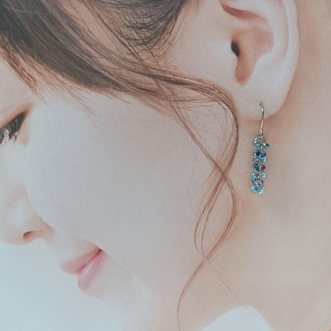 No.460 チェコビーズ ファルファーレのピアス