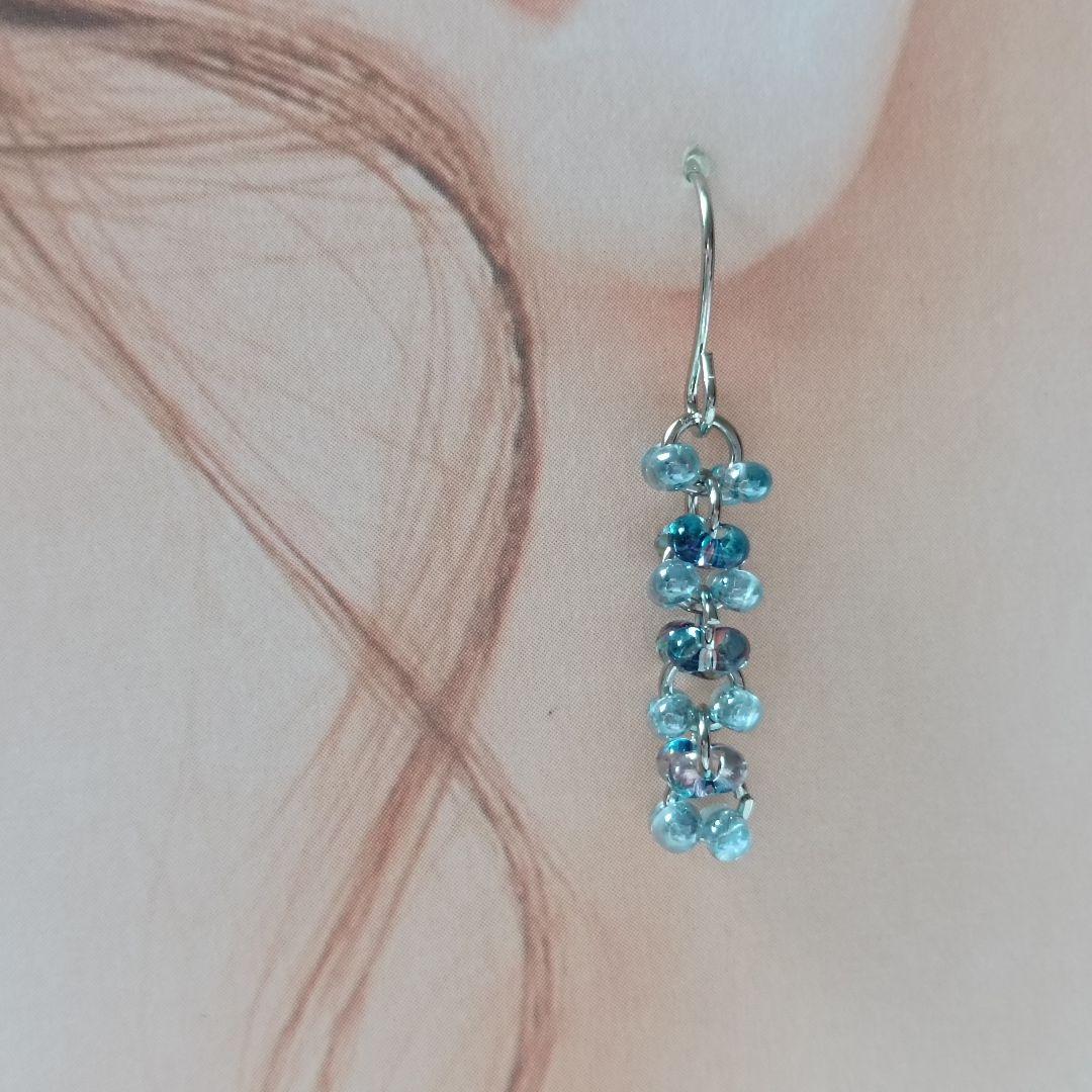 No.460 チェコビーズ ファルファーレのピアス