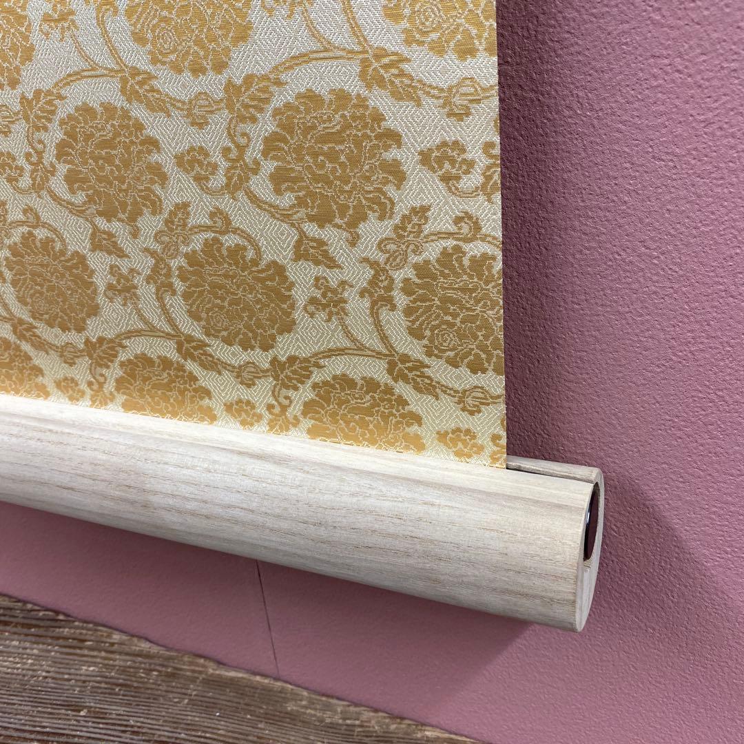 美品 掛け軸 本金当麻つづれ 阿弥陀経 太巻き付 二重箱 仏教美術