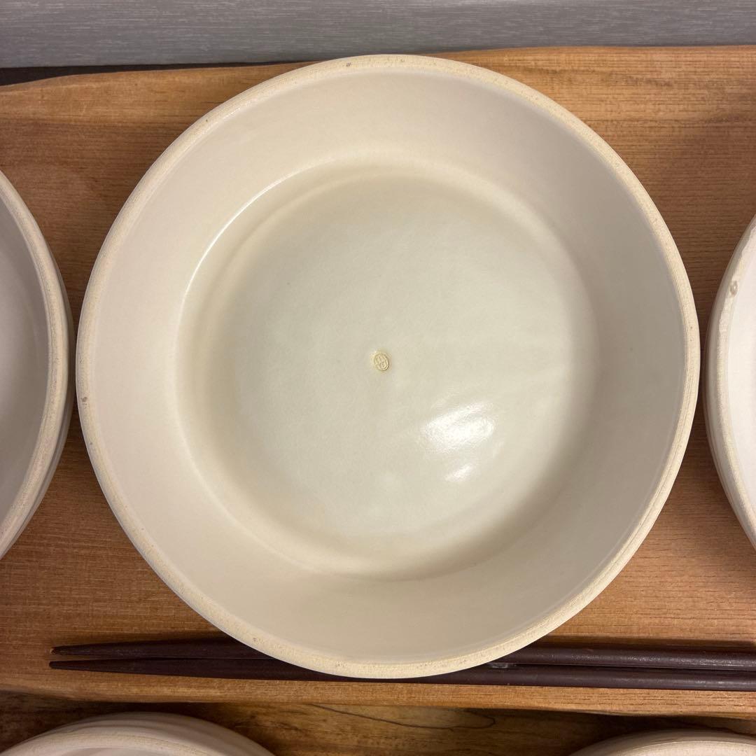 ちゃーさん新品　陶器　陶芸作家　変形鉢5個　44