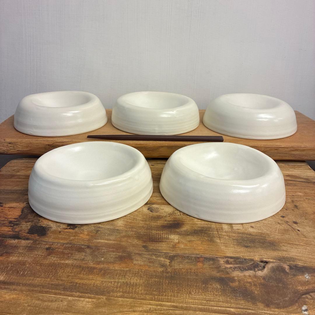 ちゃーさん新品　陶器　陶芸作家　変形鉢5個　44