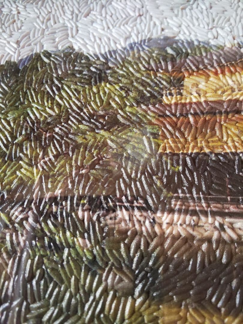 ベトナム 米絵 金閣寺 ライスピクチャー 日本画 風景画 ハンドメイド