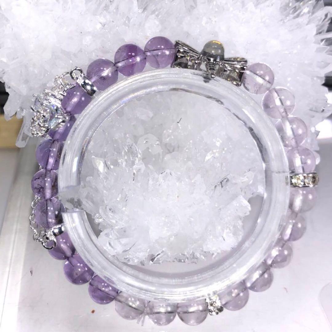 アクセサリー　天然石　デザインブレスレット　アメトリン　トンボ　ミツバチ