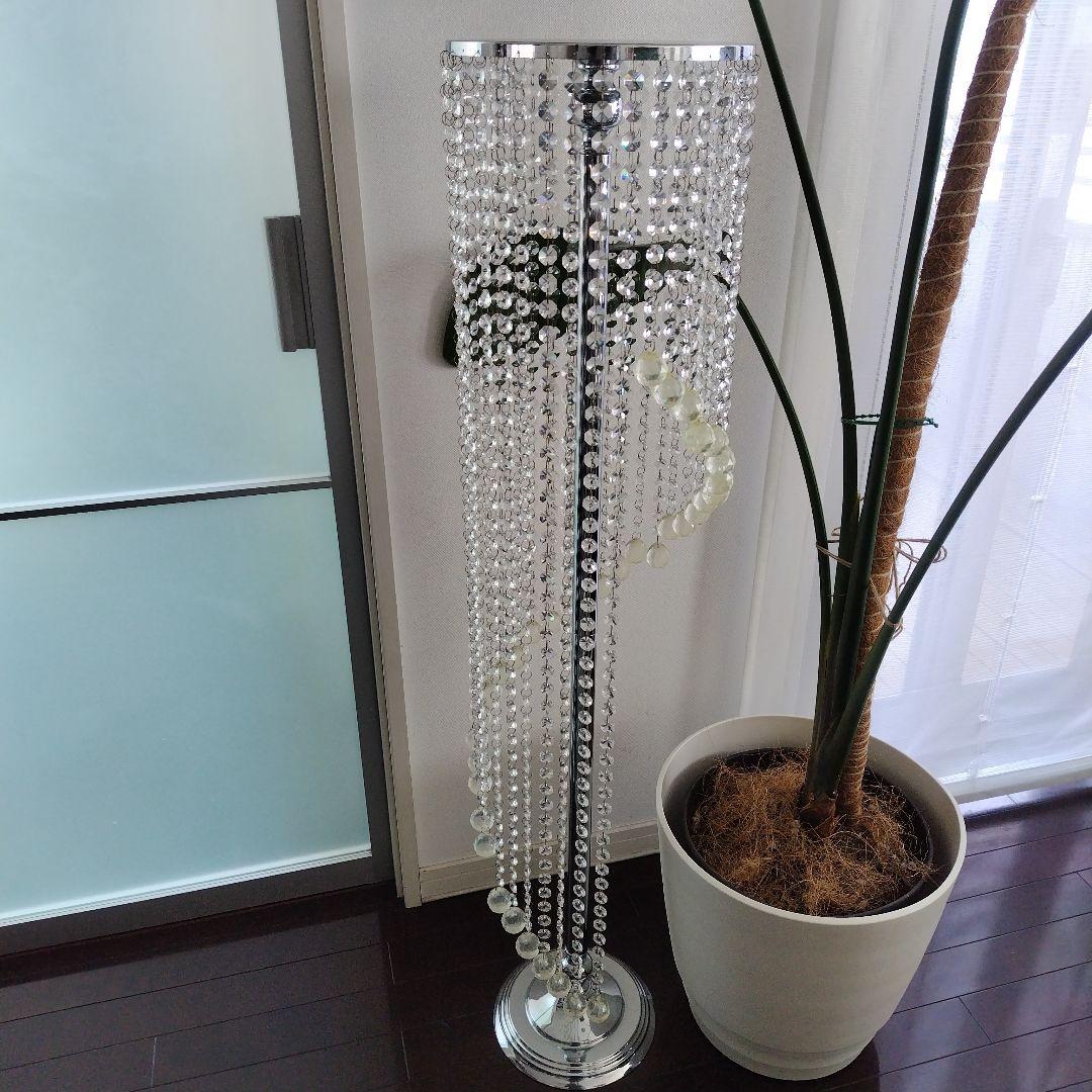 ②【ミッドセンチュリー】昭和レトロ当時物 クリスタルビーズ スタンドオブジェ