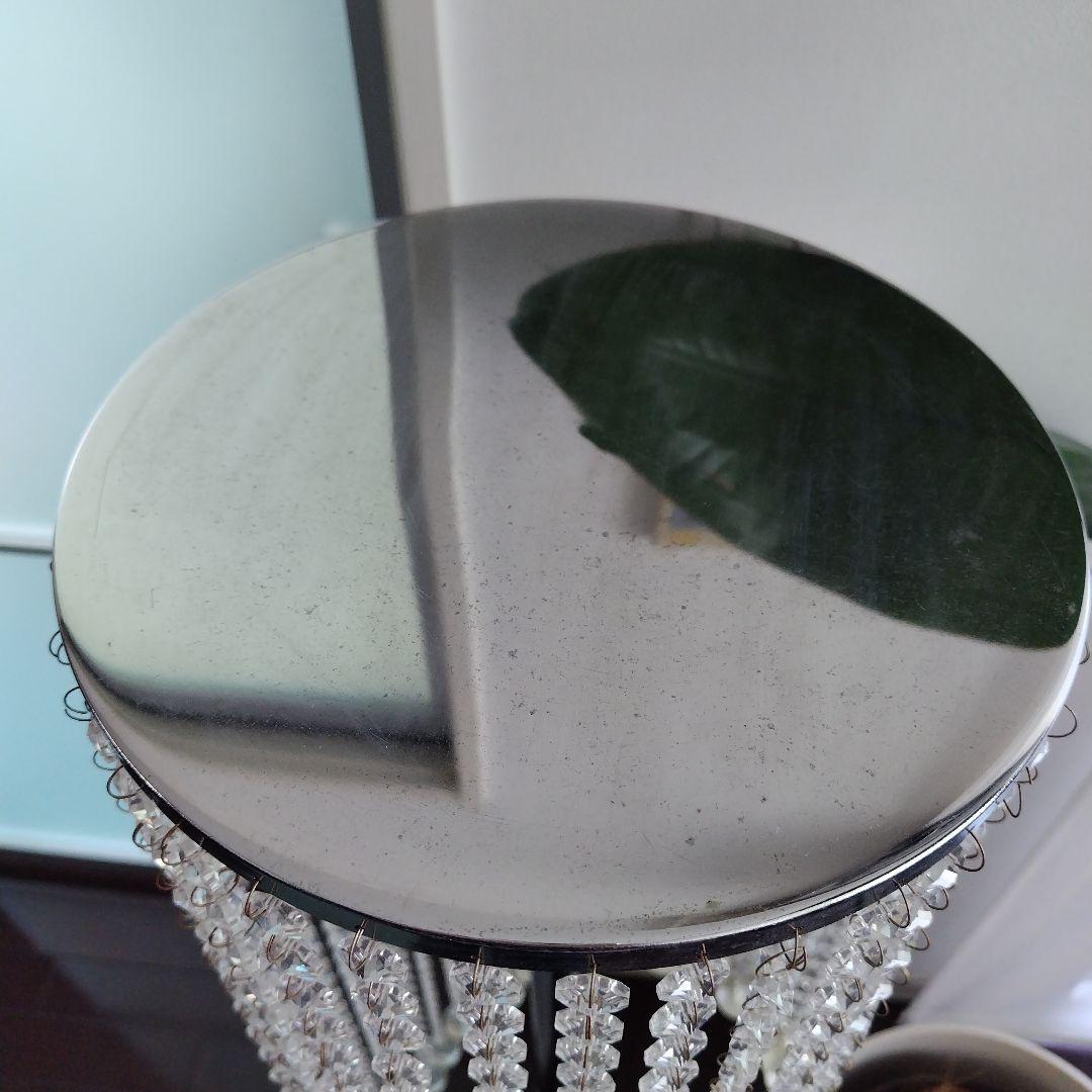 ②【ミッドセンチュリー】昭和レトロ当時物 クリスタルビーズ スタンドオブジェ