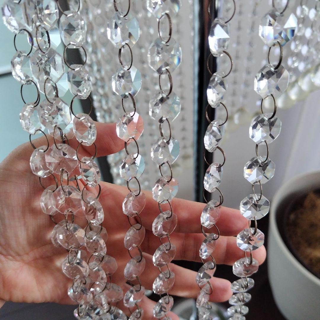 ②【ミッドセンチュリー】昭和レトロ当時物 クリスタルビーズ スタンドオブジェ