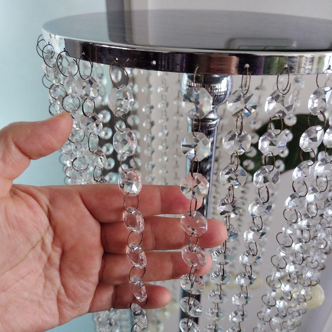 ②【ミッドセンチュリー】昭和レトロ当時物 クリスタルビーズ スタンドオブジェ