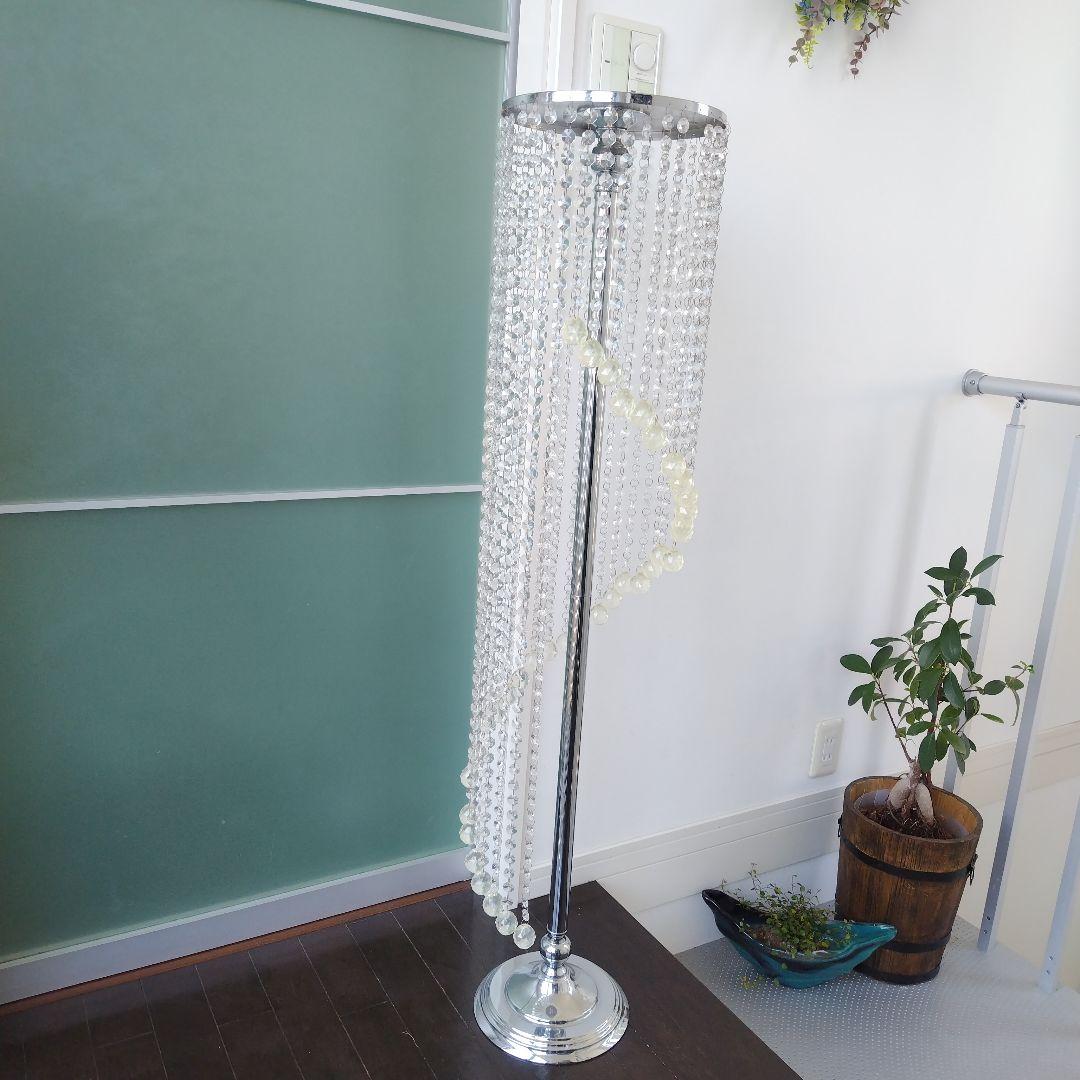 ②【ミッドセンチュリー】昭和レトロ当時物 クリスタルビーズ スタンドオブジェ