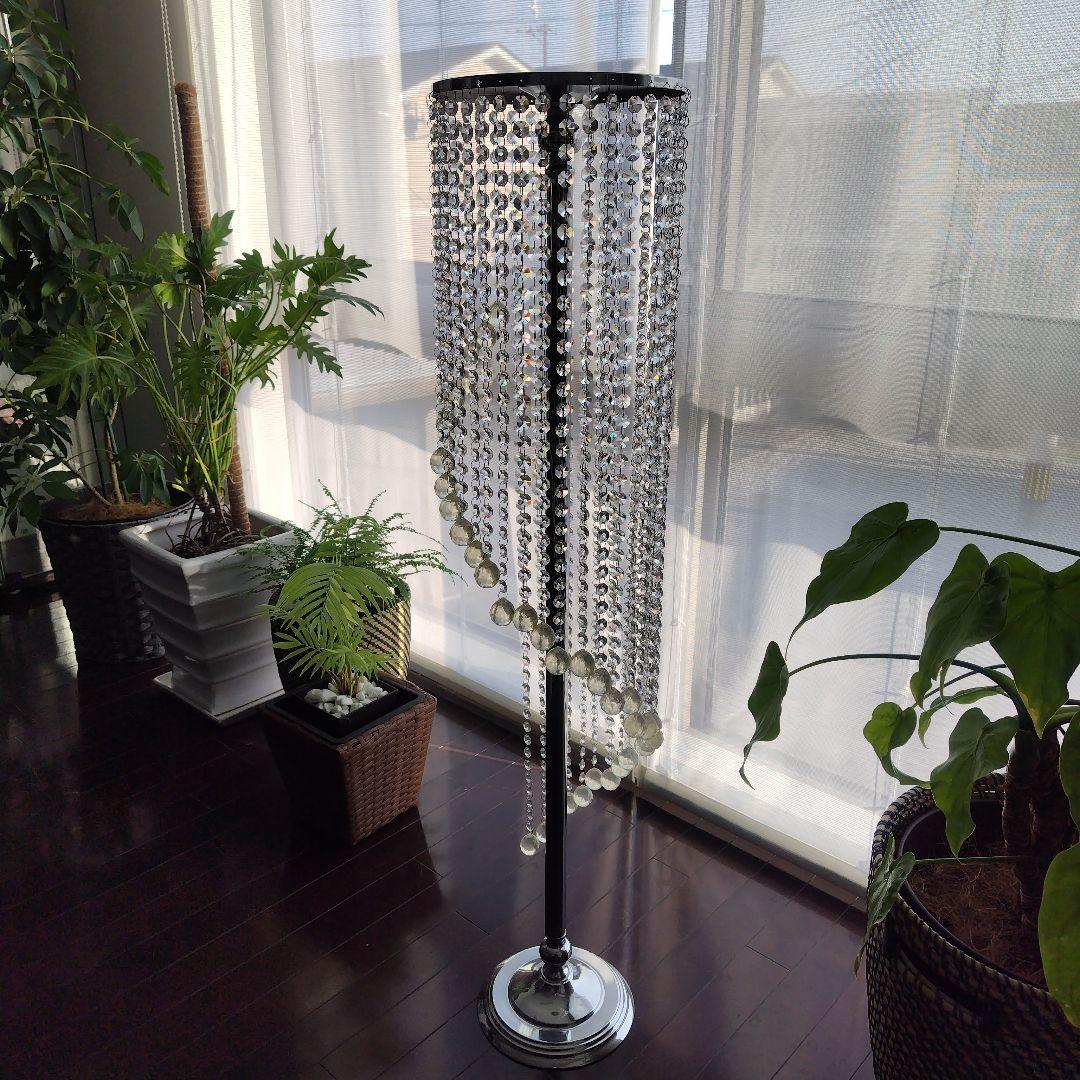 ②【ミッドセンチュリー】昭和レトロ当時物 クリスタルビーズ スタンドオブジェ