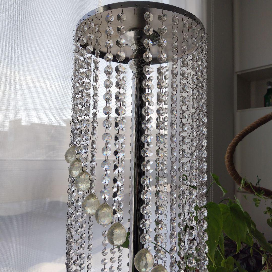 ②【ミッドセンチュリー】昭和レトロ当時物 クリスタルビーズ スタンドオブジェ