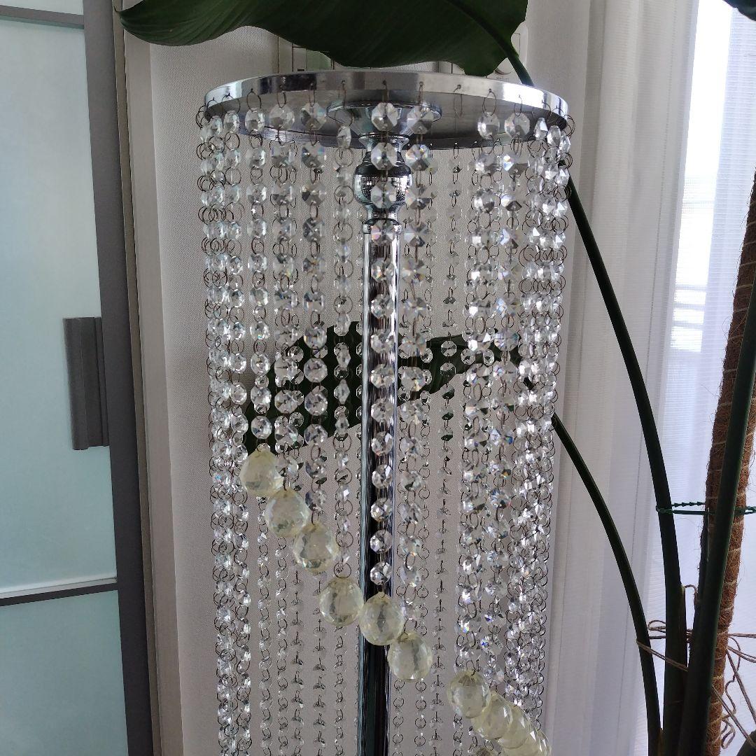 ②【ミッドセンチュリー】昭和レトロ当時物 クリスタルビーズ スタンドオブジェ