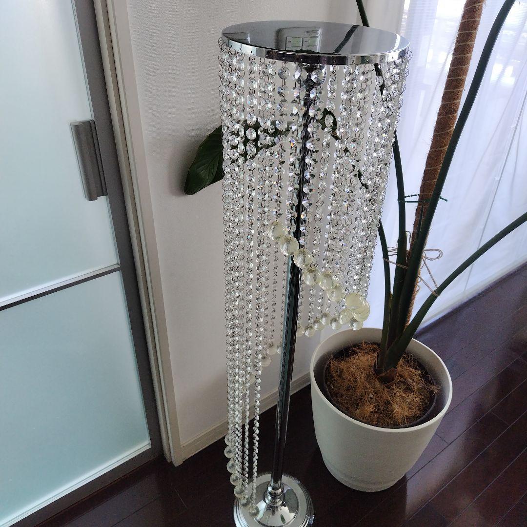 ②【ミッドセンチュリー】昭和レトロ当時物 クリスタルビーズ スタンドオブジェ