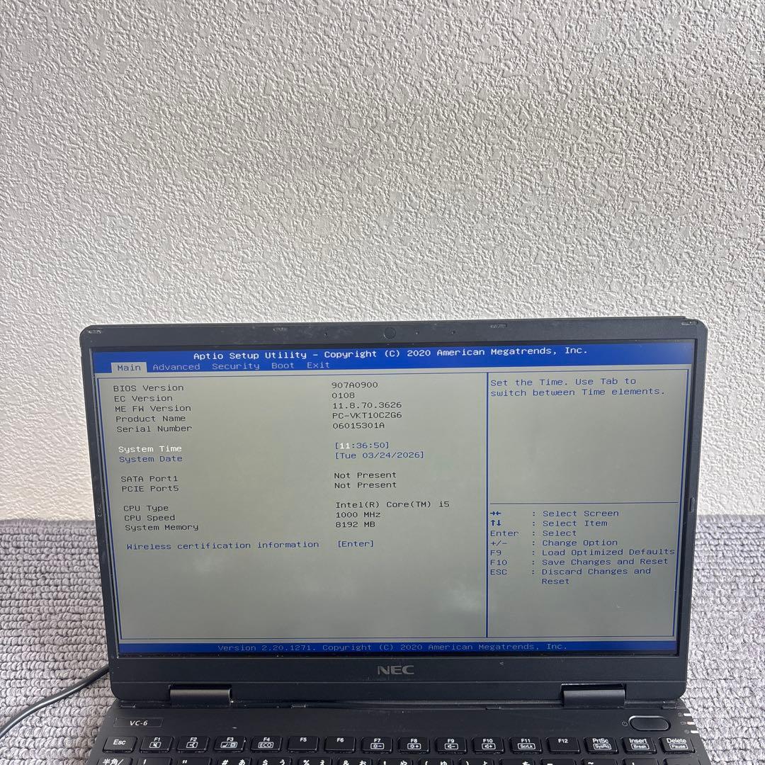 NEC versapro VC-6 i5第10世代　メモリ8GB #7194