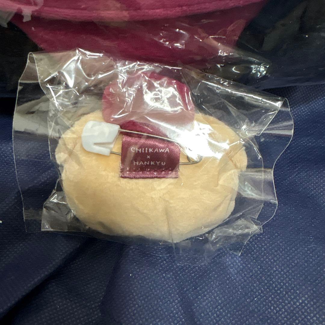 ちいかわ阪急電車 BIGぬいぐるみ マスコット おかおバッジ 3点セット