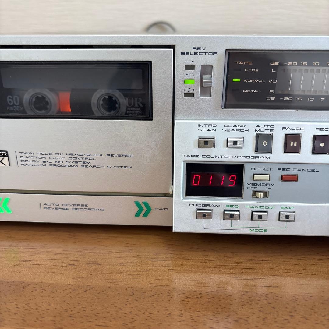 AKAI アカイGX-F66RC オートリバースカセットデッキ 通電確認済み