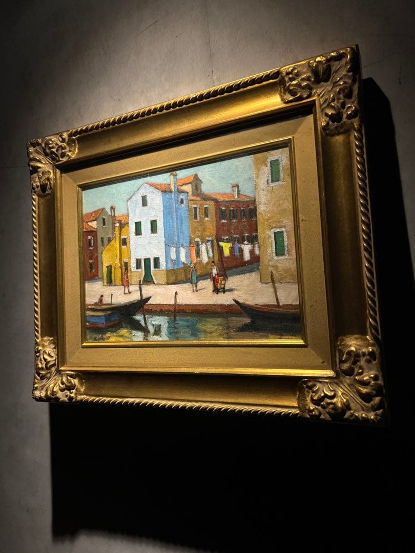 専用ほかの方発送× 八尋誠【運河の朝】肉筆画　ヴェネツィア