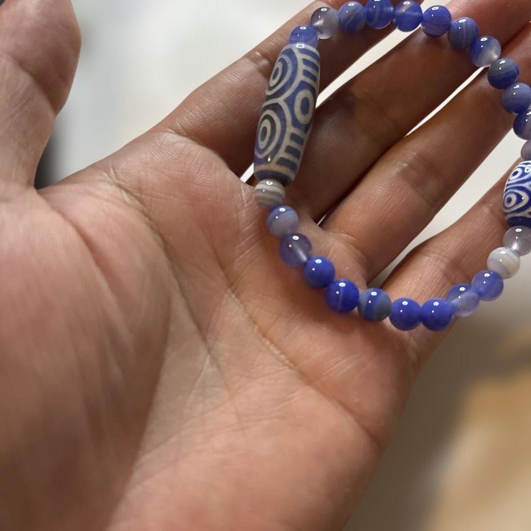 すっぎょい珍しい！青玉髄天珠たん！すっぎょい！