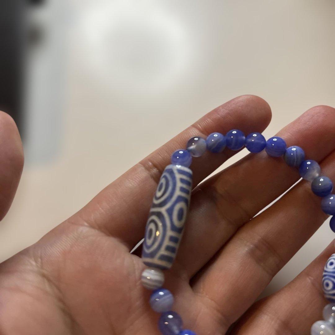 すっぎょい珍しい！青玉髄天珠たん！すっぎょい！