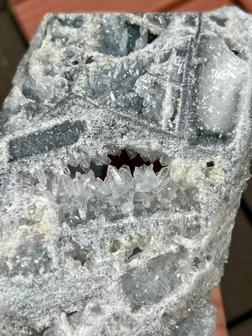 天然両面水晶クラスター　フラワー状　高品質　パワーストーン　浄化　鉱物　台座付