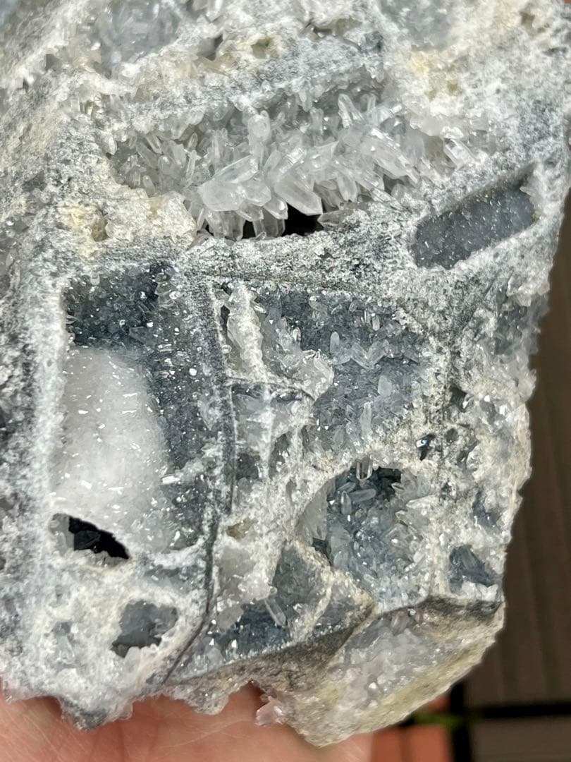 天然両面水晶クラスター　フラワー状　高品質　パワーストーン　浄化　鉱物　台座付