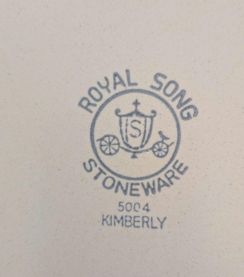 レトロ　フルーツと花の装飾皿4枚セット　 ストーンウェア 大皿27センチ　日本製