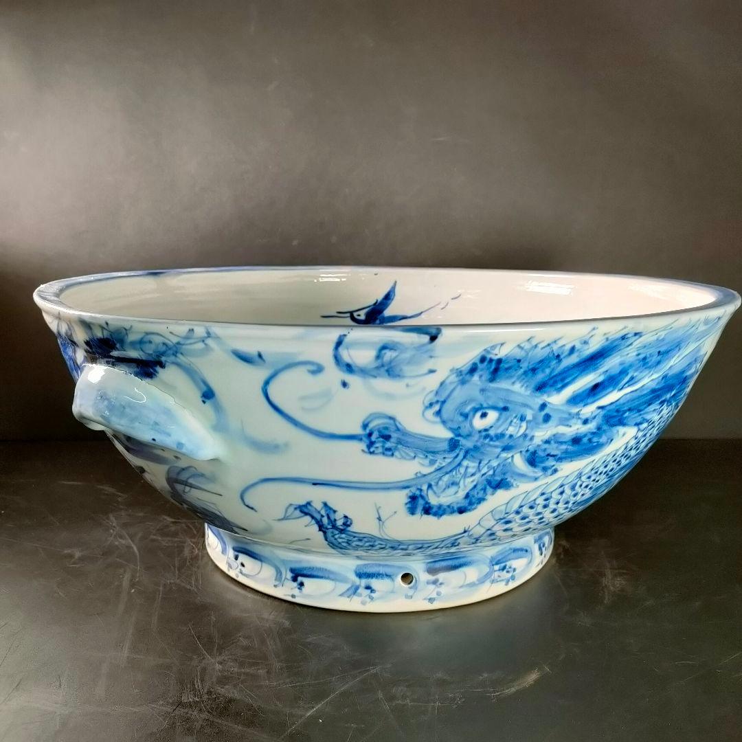 C30-1/在銘/龍鳳紋大皿/盛皿/額皿/飾皿/懐石料理/懐石道具