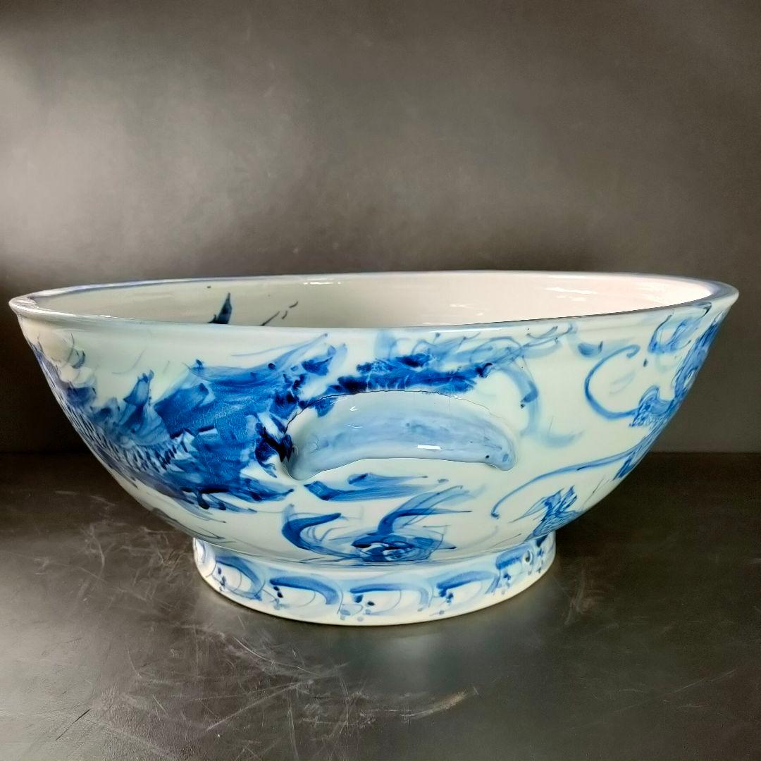 C30-1/在銘/龍鳳紋大皿/盛皿/額皿/飾皿/懐石料理/懐石道具