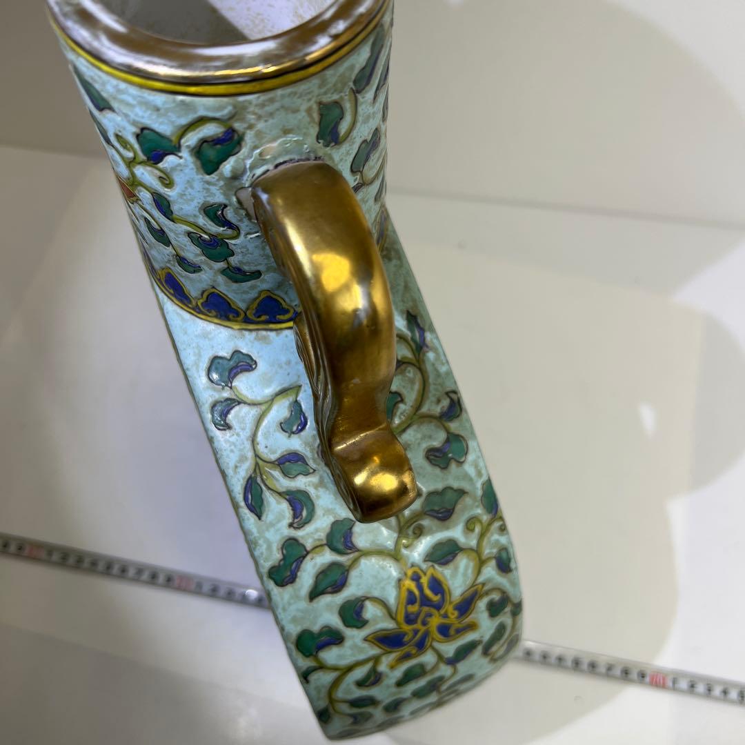 中国美術　粉彩　大花瓶　h40cm 東K8-0202③ タサオ